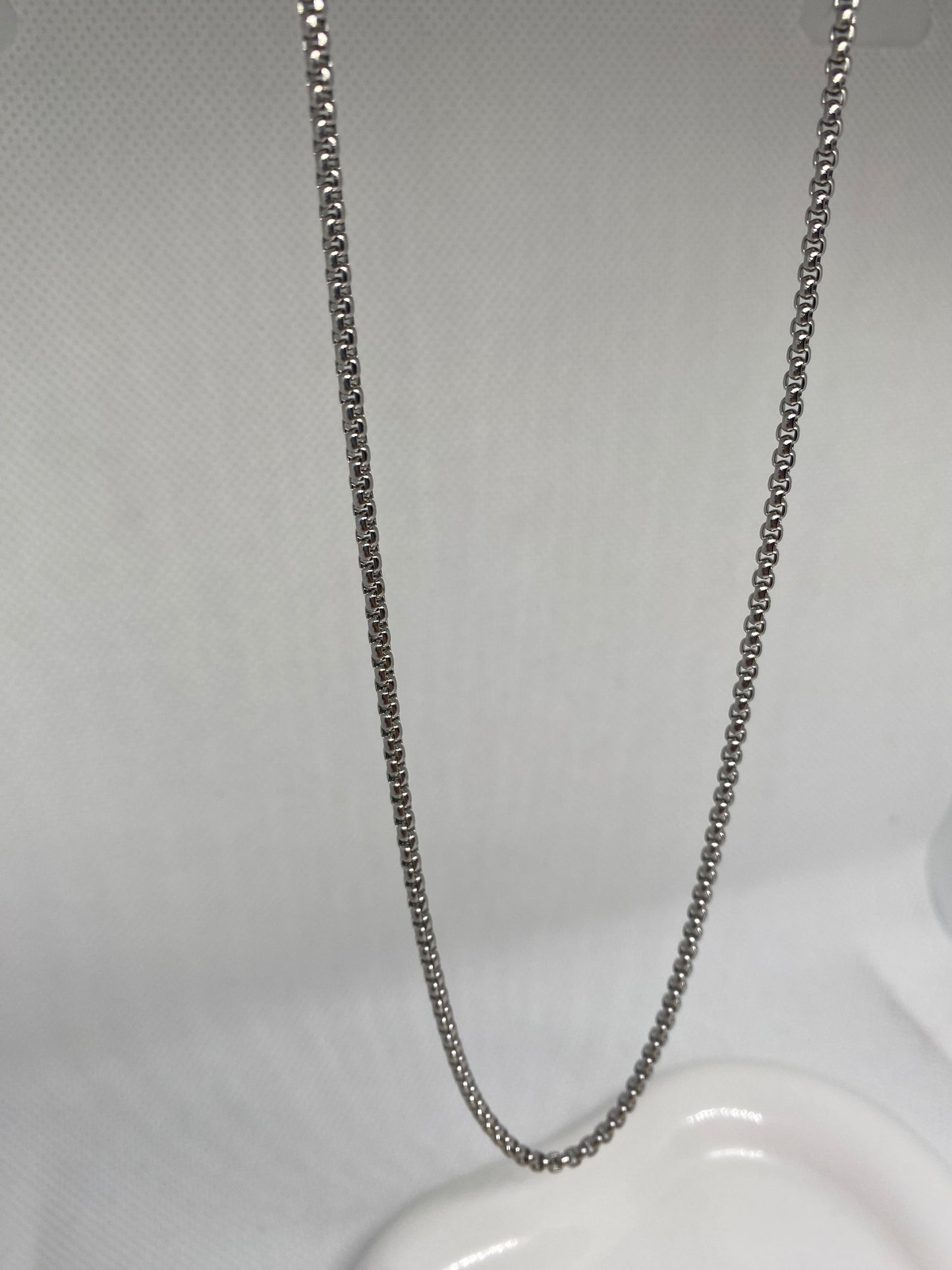 Silver Square Pearl Chain