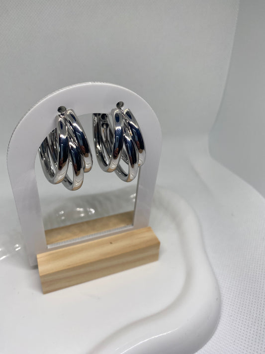 Silver Hoops
